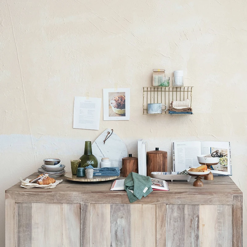 Hello Honey® 6.5" Natural Compact Acacia Wood Canister with Handle