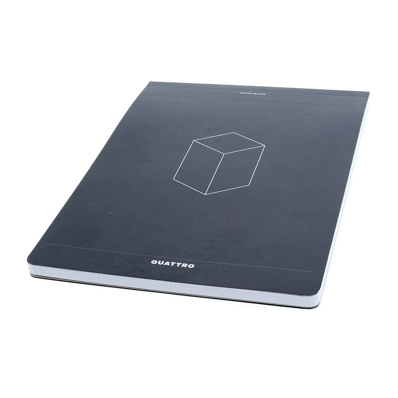 Global Art Quattro Black Blank Journal, 8.5" x 12"