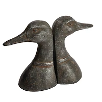 Hello Honey® 5.8" Black Iron Duck Bookends Set