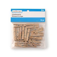 12 Packs: 18 ct. (216 total) Wood Clothespins by Creatology™