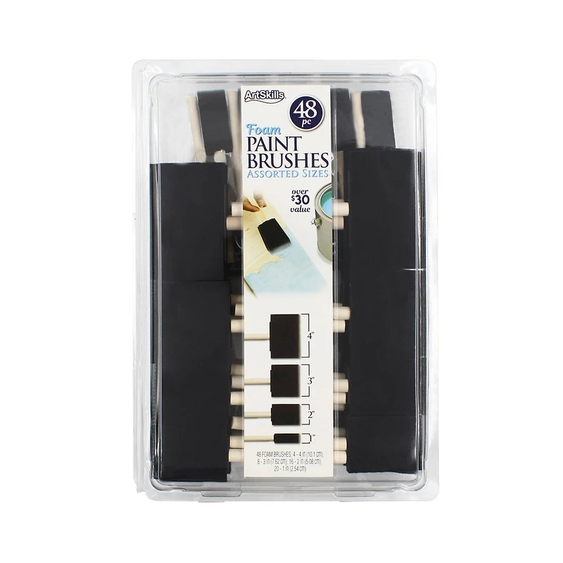 ArtSkills® 48 Piece Variety Foam Brush Set