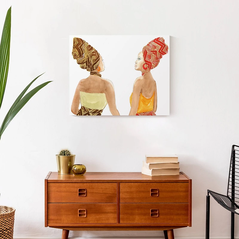 Women In Conversation 20" x 16" Canvas Wall Art