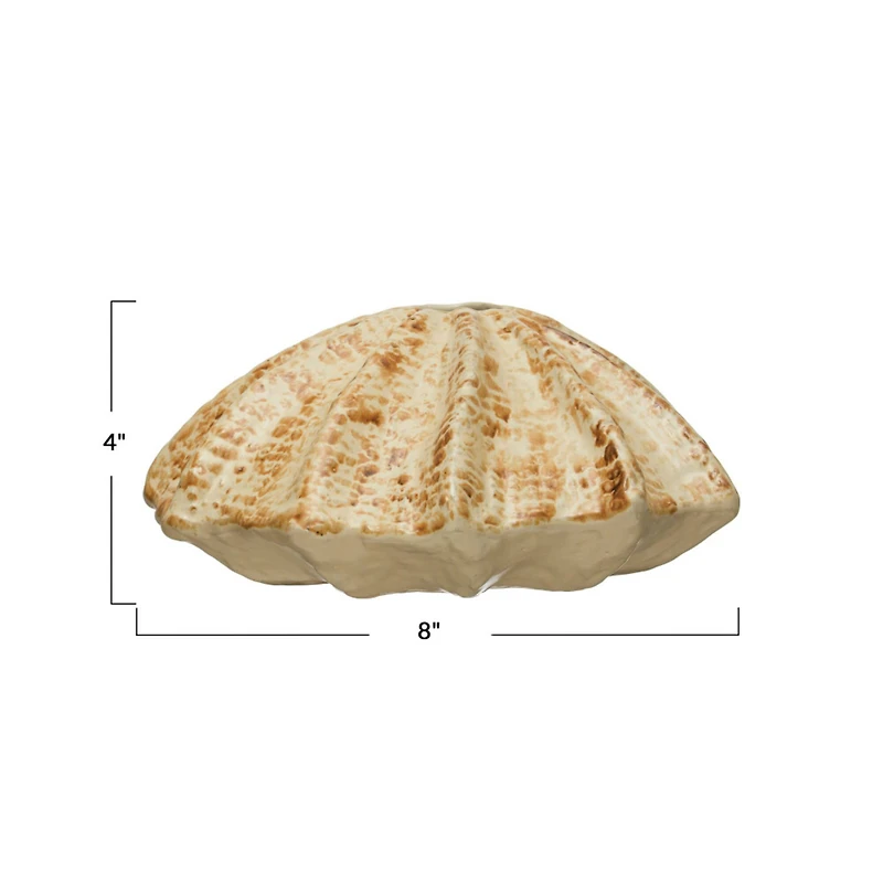 Hello Honey® Bloomingville 9" Tan Stoneware Shell Vase