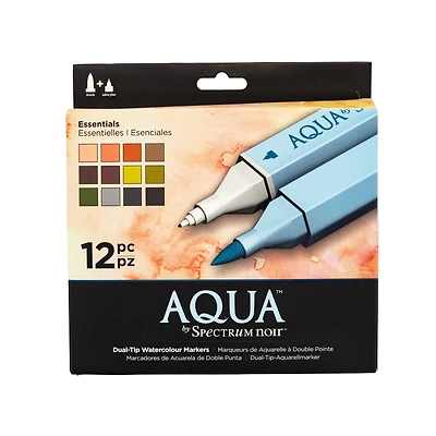 Spectrum Noir™ Aqua™ Essentials Dual-Tip Watercolor Marker Set