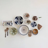 Hello Honey® 14.75" Round Hand-Painted Stoneware Serving Bowl with Design