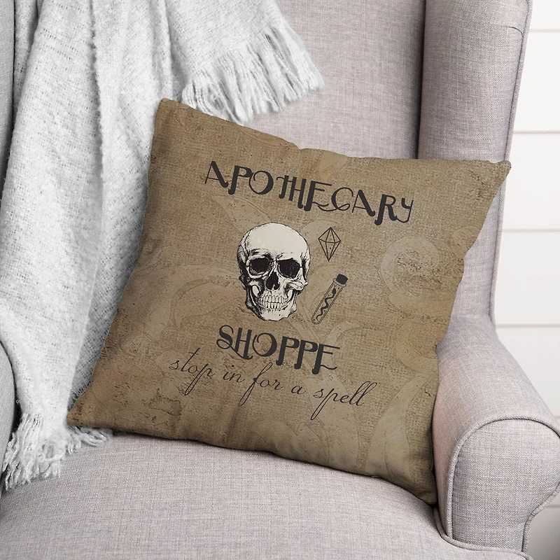 Apothecary Shoppe 3 18" x 18" Throw Pillow