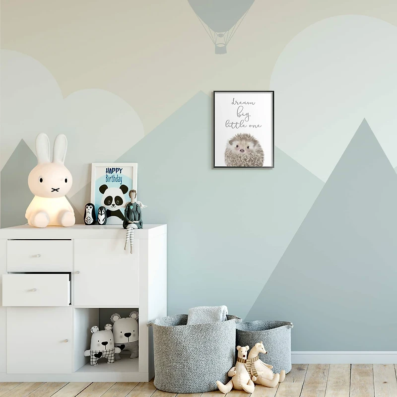 Stupell Industries Dream Big Little One Adorable Inspirational Hedgehog in Frame Wall Art