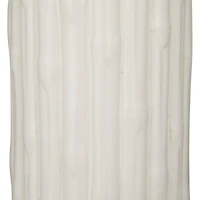 White Ceramic Fluted Base Table Lamp with Drum Shade 15" x 15" x 30"