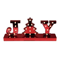 6.5" LED Red Joy Christmas Marquee Sign