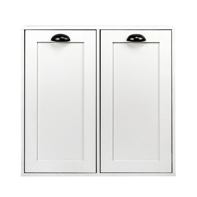 Household Essentials 30" Scandi White Finish Laundry Sorter Cabinet