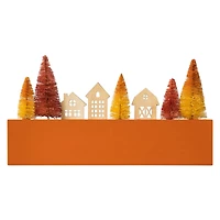 Glitzhome® 14" Harvest Wooden House and Brush Trees Table Décor