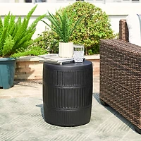 Glitzhome® 18.5" Multi-Functional Textured Garden Stool