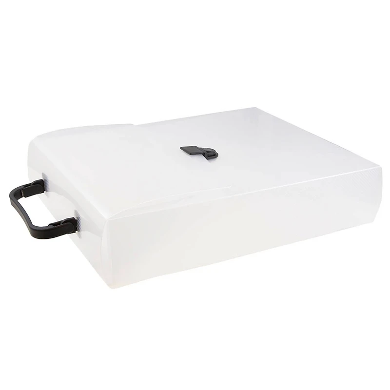 JAM Paper 9.25" x 12" Clear Vertical Buckle Closure Briefcase