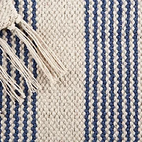 DII® French Blue Ticking Stripe Hand-Loomed Rug, 2ft. x 3ft.