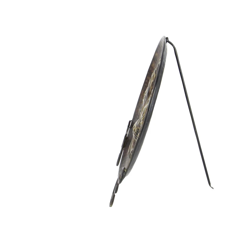 25" Traditional Decorative Iron Fleur de Lis Plate with Stand