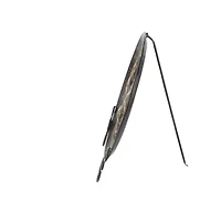 25" Traditional Decorative Iron Fleur de Lis Plate with Stand