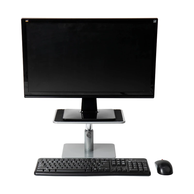 Mind Reader Silver & Black Metal Table Top Adjustable Laptop & Monitor Riser