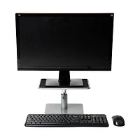 Mind Reader Silver & Black Metal Table Top Adjustable Laptop & Monitor Riser
