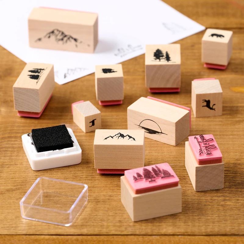 Wild & Free Wood Stamp Jar Set by Recollections™