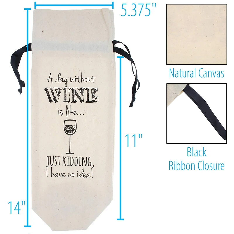 Personality Case™ Day Without Canvas Wine Bag