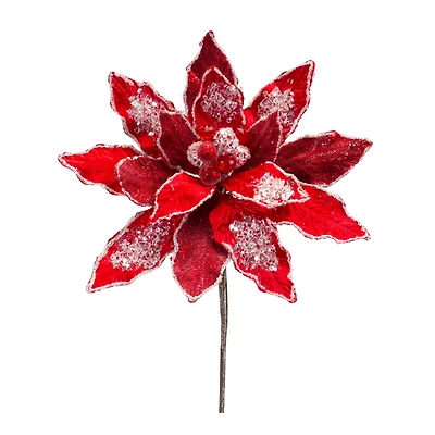 30" Red Poinsettia Stem, 6ct.