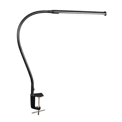Studio Designs Black Metal LED Bar Clamp Lamp with Flexible Neck