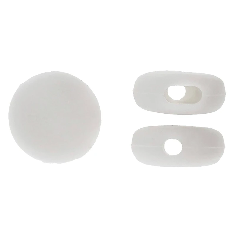 Fablastic™ White Silicone Cord Locks, 10mm