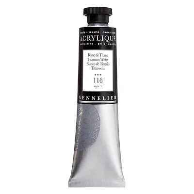 9 Pack: Sennelier Titanium White Extra Fine Artists' Acrylic Paint, 60mL