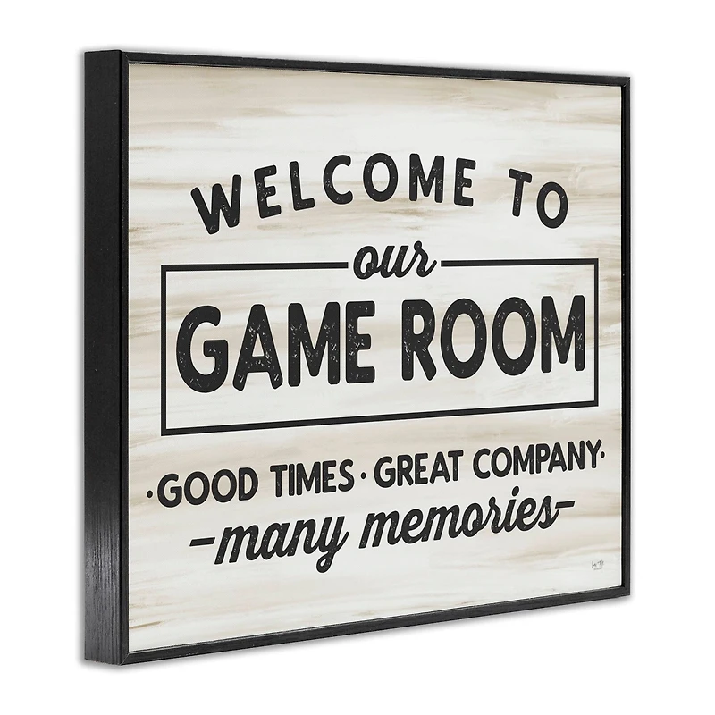 Stupell Industries Welcome To Game Room Framed Giclee Art