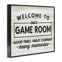 Stupell Industries Welcome To Game Room Framed Giclee Art