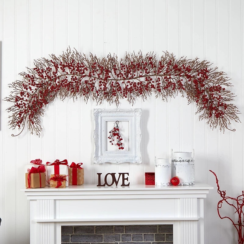 6ft. Red Berry Christmas Garland