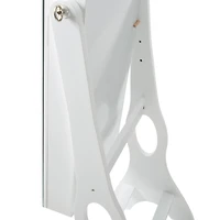 Simplify 61" White Jewelry Armoire Free Standing Cabinet with Full Mirror