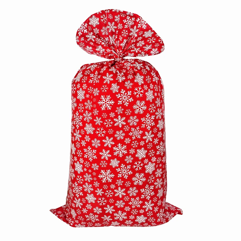 Oversized Red & White Snowflake Gift Bag by Celebrate It™