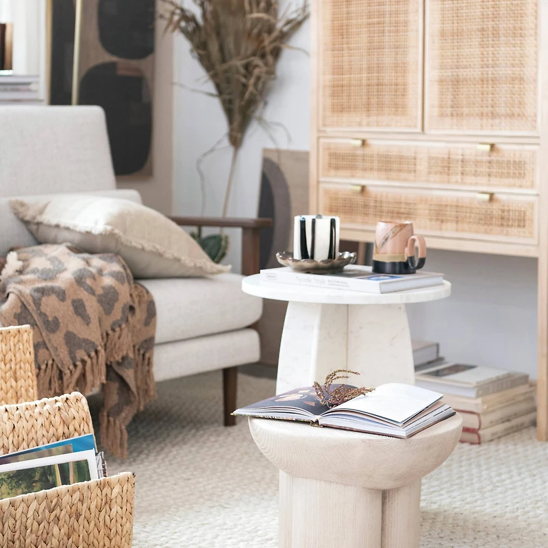 Hello Honey® Black & Tan Leopard Print Woven Recycled Cotton Blend Throw with Fringe