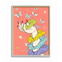 Stupell Industries Better Late Than Ugly Wall Accent with Gray Frame