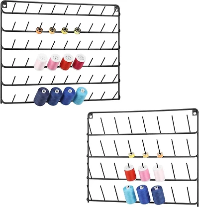 NEX™ Black 32-Spool Wall-Mounted Sewing Thread Rack, 2ct.