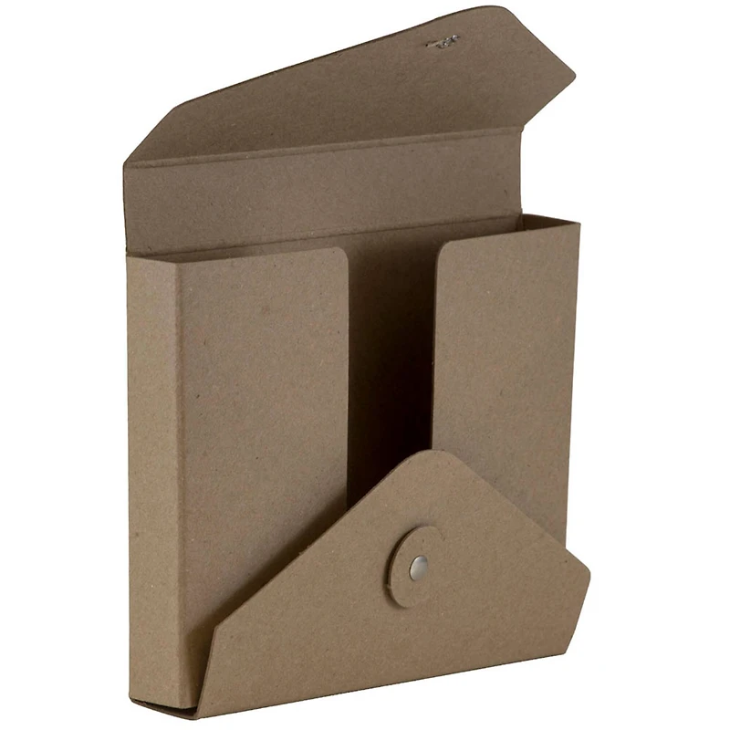 JAM Paper Brown Kraft Button & String Tie Closure Portfolio, 5.25" x 6.75"