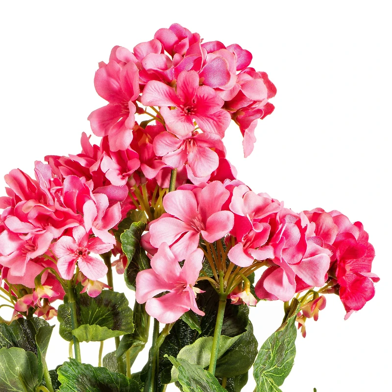 Artificial Coral Geranium Bush