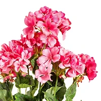 Artificial Coral Geranium Bush