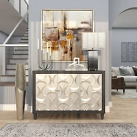 3ft. Silver Aluminum Grid Inspired Vase with Open Frame Design