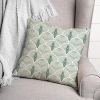 Abstract Leaves Throw Pillow