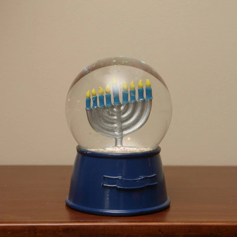 5.5" Hanukkah Menorah Snow Globe