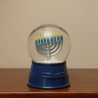 5.5" Hanukkah Menorah Snow Globe