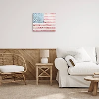 Stupell Industries Patriotic Brushed Flag Canvas Wall Art