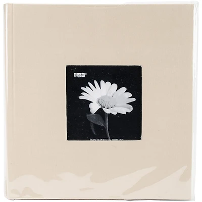 Pioneer® Biscotti Beige Cloth Frame Photo Album, 9" x 9"