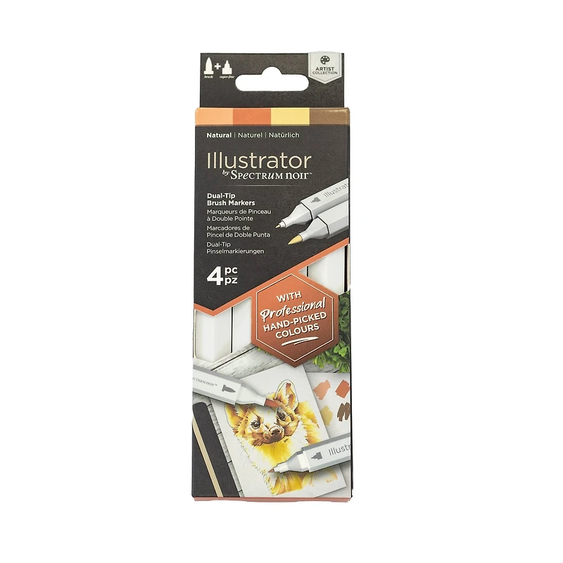 Spectrum Noir™ Illustrator Natural Dual-Tip Brush Markers