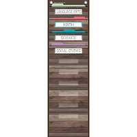 Teacher Created Resources Dark Wood 10 Pocket File Storage Pocket Chart