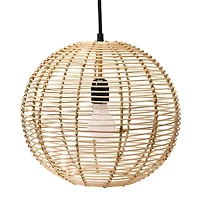 Hello Honey® Modern Boho Handwoven Rattan Globe Pendant Light