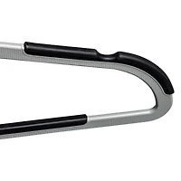 Honey Can Do Gray & Black Anti-Slip Rubber Grip Plastic Hangers, 15ct.