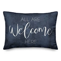 All Are Welcome Throw Pillow 14" x 20"